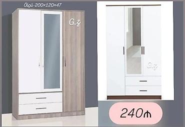 skamya sekilleri: Üçqapılı paltar dolabı - Ölçü: 200×120×47 sm (şəkildə göstərilib) - — 1