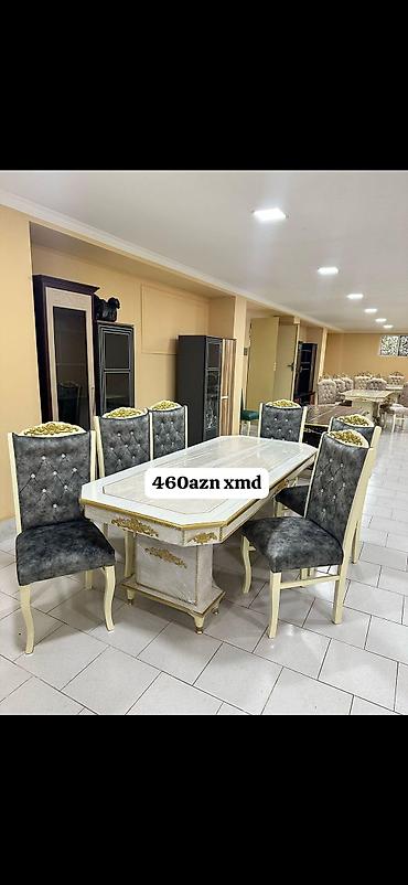belissa mebel: Klassik üslubda yemək masası və 6 ədəd stul dəsti. - Masa — 1