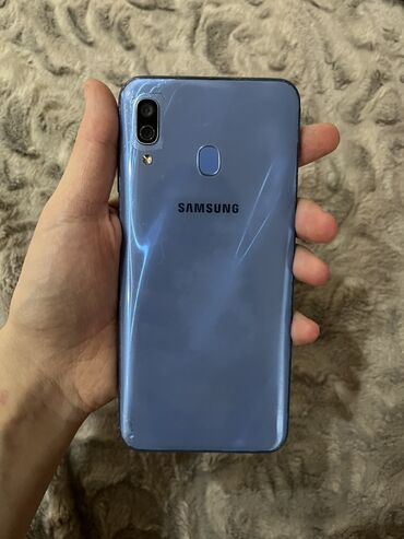 Samsung: Samsung A30, 32 GB, rəng - Mavi, Barmaq izi, İki sim kartlı