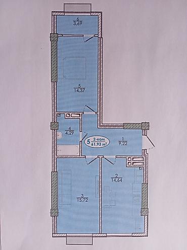 3 квартиры: 2 комнаты, 60 м², Кудайберген авторынок Элитка, 3 этаж, ПСО (под самоотделку) — 10