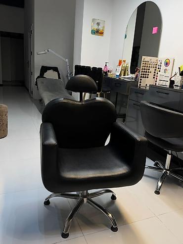 salon kıreslosu: Salon üçün peşəkar vizaj/kosmetologiya kreslosu - Material: qara — 1