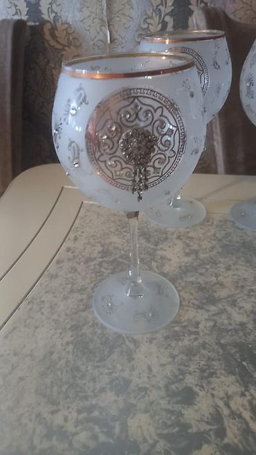 bayram: Qədəhlər, rəng - Ağ, Şüşə, 6 ədədli dəst, 300 ml — 5
