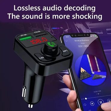 Auto oprema: V2 - Handsfree FM Bluetooth Auto Car Kit USB punjač MP3 Bežični — 4