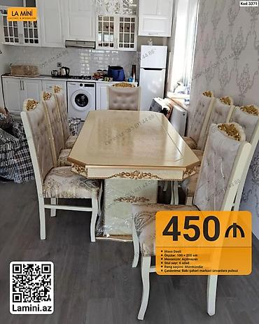 Mebel: Masa dəsti – La Mini (Kod: 3371) - Tərkibi: 1 ədəd masa + 6 ədəd stul — 1