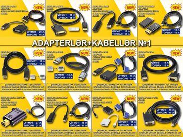 noutbuk adapterleri: Adapterlər+kabellər 🚚metrolara və ünvana çatdırılma var
