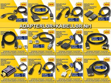 notebook adapter qiymetleri: Adapterlər+kabellər 🚚metrolara və ünvana çatdırılma var