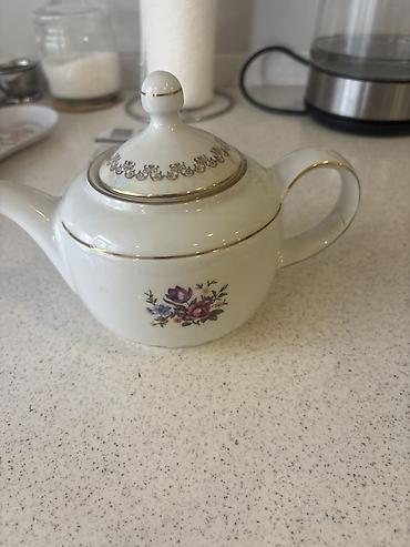 Çay dəsti, rəng - Ağ, Farfor