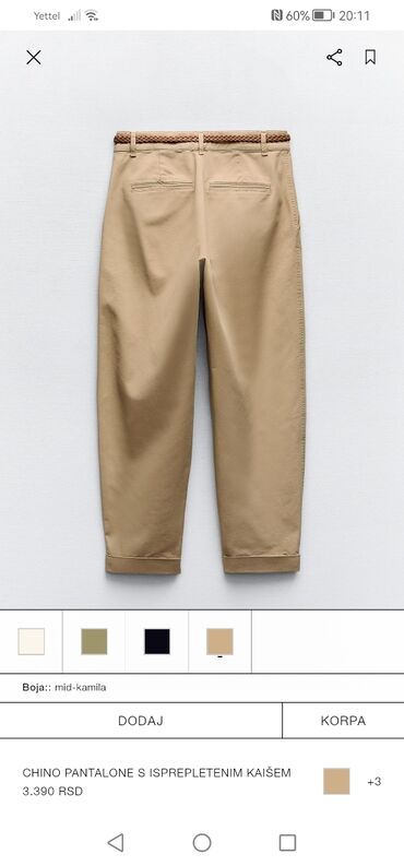 zenske pantalone cena: XL (EU 42), Normalan struk, Ravne nogavice
