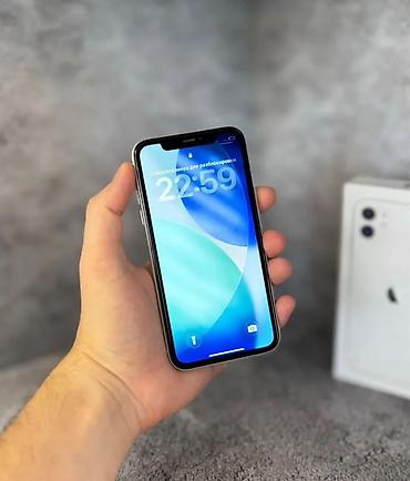 Мобильные телефоны и аксессуары: IPhone 11, Б/у, 128 ГБ, Белый, Зарядное устройство, Чехол, Кабель, 78 % — 2