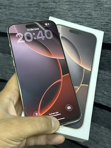 iphone 15 irsad: IPhone 16 Pro Max, 256 GB, Desert Titanium, Simsiz şarj — 1