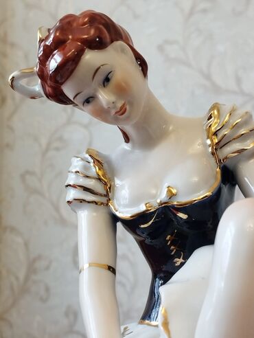 Heykəlciklər: 120 AZN Çexiyanın Porselen Balerina Fiquru. Zərləri getməyib təzə, heç — 2