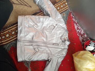 леопардовые вещи: Детская косуха LikaRulla - Цвет: серебристый металлик - Материал