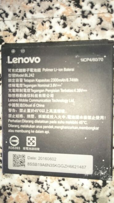 Powerbanklar: Lenovo A2020a40, batareyasl.
Ekranlnda var