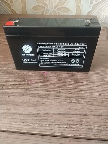 Avtomobilin elektrik sistemləri: Akkumulyator 6 volt 7.2 ah təzədi ecemidi yerlesir