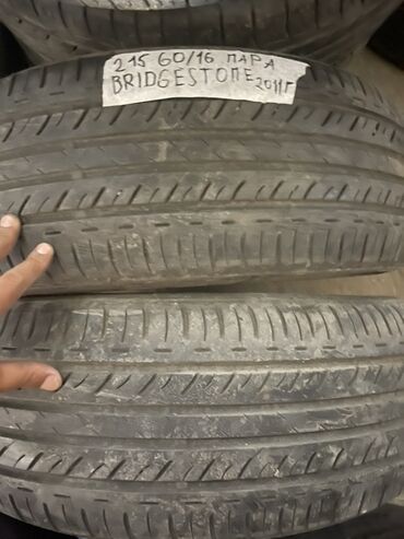 Шины: Шины 215 / 60 / R 16, Лето, Б/у, Пара, Легковые, Япония, Bridgestone
