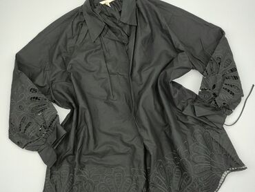 czarne błyszcząca bluzki: Blouse, H&M, 2XL (EU 44), condition - Good