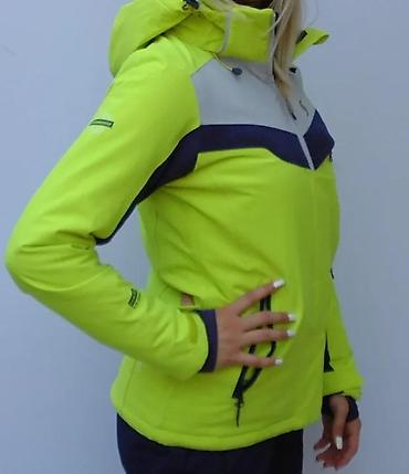 original tech fleece: Ženska sportska jakna za zimu/sneg – neon žuta sa tamnoplavim i — 5
