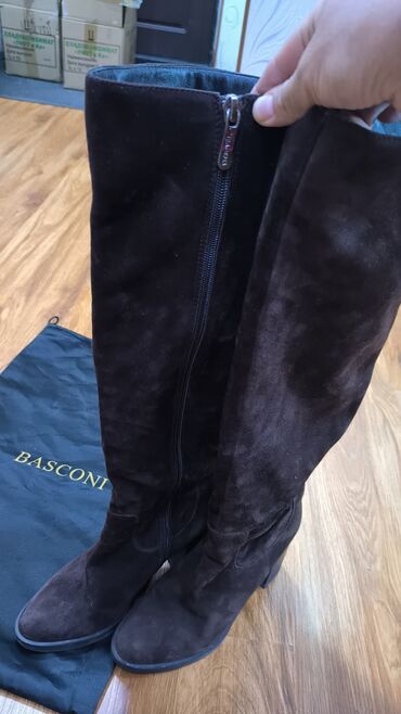 Сапоги: Сапоги, 36, Basconi, Б/у, цвет - Коричневый, Бесплатная доставка — 6