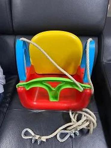 Njihalice: Dečija viseća ljuljaška sa ogradicom i naslonom - Troslojno sedište — 8