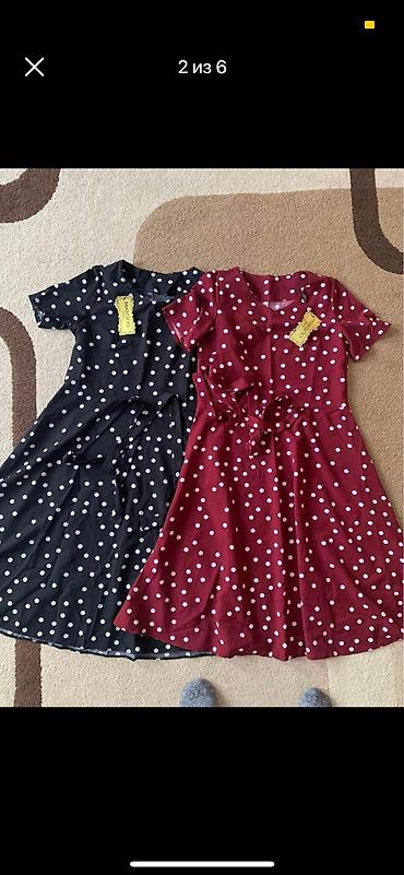 штапель: Повседневное платье, Made in KG, Лето, Штапель, Трапеция, S — 5