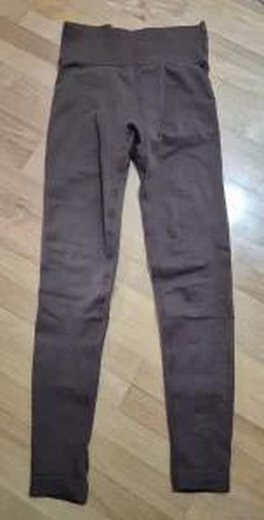 Helanke, biciklistički šortsevi: Ženske sportske helanke – visoki struk, tamno braon - Kroj: uske — 19