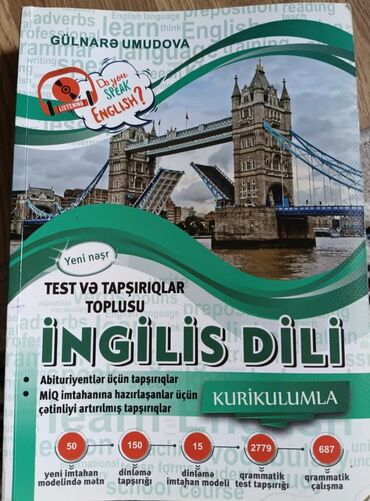 gulnare umudova ingilis dili test kitabi: Gülnarə Umudova test tapşırıqları toplusu. Kitab səliqəli saxlanılıb