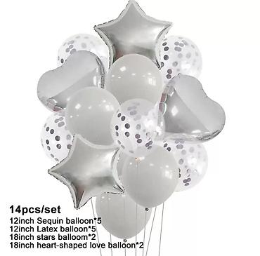 Воздушные шары и принадлежности: Наборы воздушных шаров для оформления праздника, 14 шт. в комплекте — 7