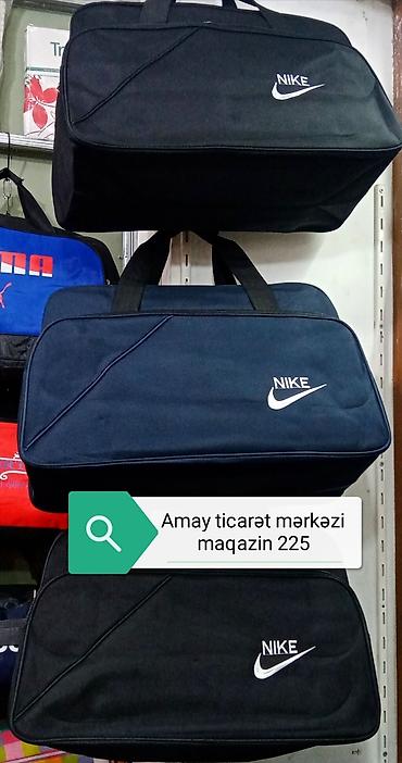 nike sumka: Çantalar. Təzə. Yüksək keyfiyyət. Ünvan AMAY ticarət mərkəzi ağ şəhər — 1