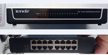 пассивное сетевое оборудование ethernet rj45: Коммутатор 16 портовый Коммутатор TENDA S16 16-Port 100M Desktop