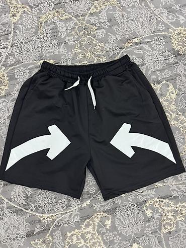 верхний одежда: Мужские шорты, M, Off-White, Новый, цвет - Черный — 1