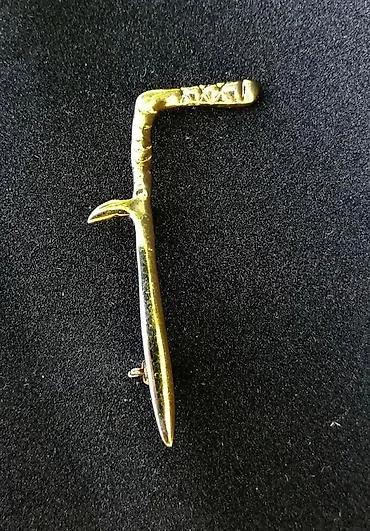 Broševi: 4 STARA Exluzibna broša: Zeleni, SEDEF, GOBLEN, Druidski srp. Cena za — 13