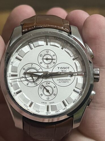 Другие наручные часы: Эти часы — Tissot Chronograph Automatic с кожаным ремешком и изящным