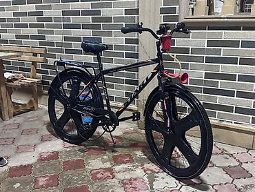 velosiped acari: Şəhər/əzinti tipli velosiped - Rəng: qara, narıncı elementlərlə - — 4