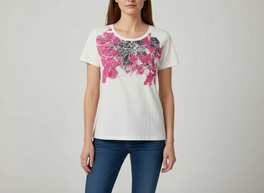 t shirty z tiulem: T-shirt damski, rozmiar S
