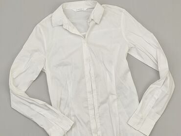 białe bluzki bawełniane z długim rękawem: Koszula Damska, Terranova, M, stan - Dobry