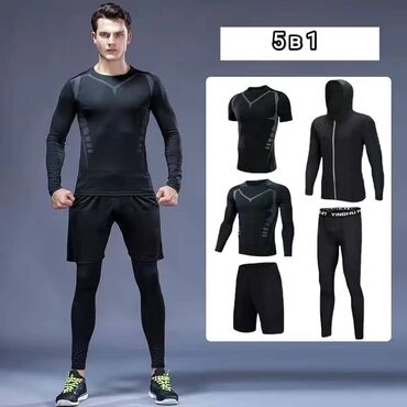 Спортивные костюмы: Спортивный костюм XL (EU 42), 2XL (EU 44), 3XL (EU 46), цвет - Черный