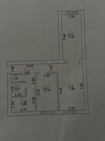квартир в бишкек: 3 бөлмө, 56 кв. м, Хрущевка, 2 кабат, ПСО (өзү оңдоп түзөтүп бүтүү үчүн)