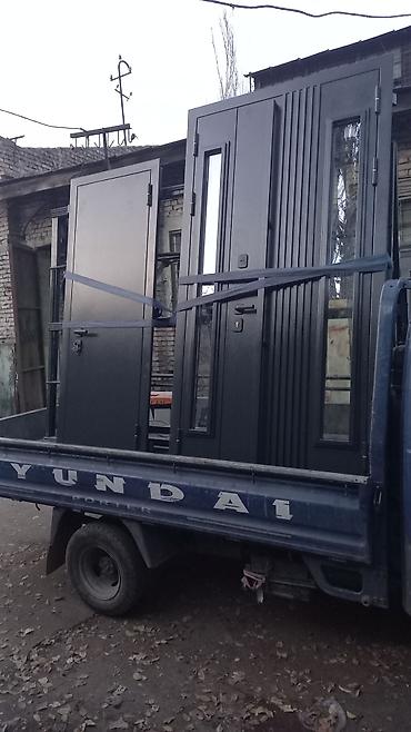 Двери для домов и квартир: Двери для домов и квартир, Бронированная, Одностворчатая, Кыргызстанская, Со стеклом, цвет - Фиолетовый — 2