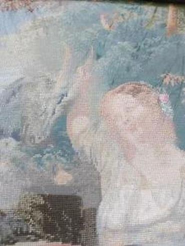 tekstil uzice: ORIGINAL VILEROV GOBLEN DOBRI PRIJATELJI DEVOJKA SA KOZOM | Stari — 4