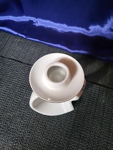 Stare vaze i dekor: Svecnjak nov iz 1951 do 1974g. Lippelsdorf porcelan Nemacka. Nov — 4
