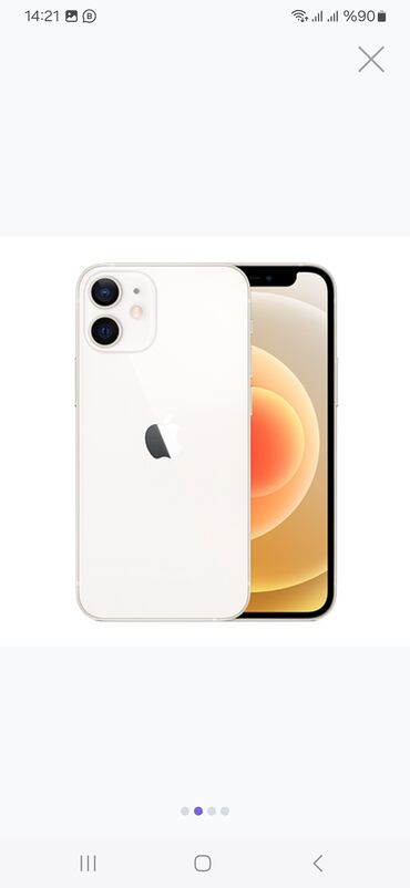 iphone telefon ucuz: IPhone 12, 128 GB, Ağ, Barmaq izi, Simsiz şarj, Face ID