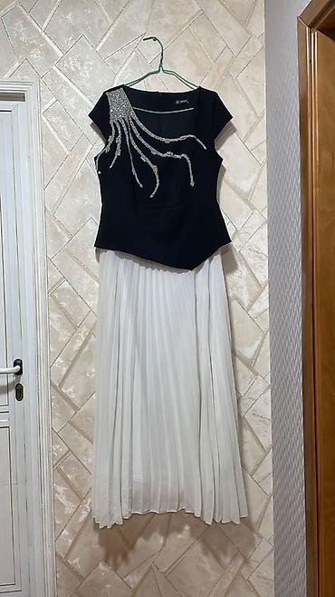 Dəstlər, kostyumlar: Qadın geyimləri seti – 4 ədəd 1) Zərli dekorlu don - Üst hissə: qara — 1