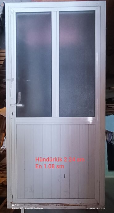 Plastik qapılar: Alüminium şüşəli qapı-pəncərə dəstləri 1) Birqat qapılı pəncərə — 5
