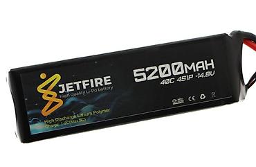batareyanı: JetFire 14.8V 5200mAh 40C Li‑Po 4S batareya Yüngül və yüksək axınlı — 2
