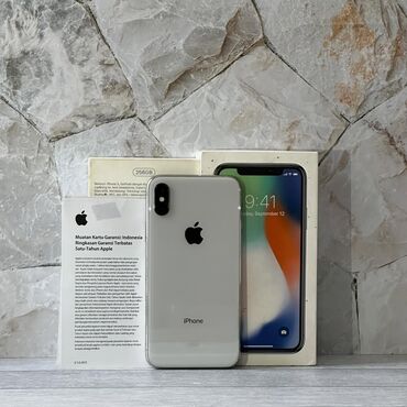 Apple iPhone: IPhone X, 256 GB, Ağ, Face ID, Sənədlərlə