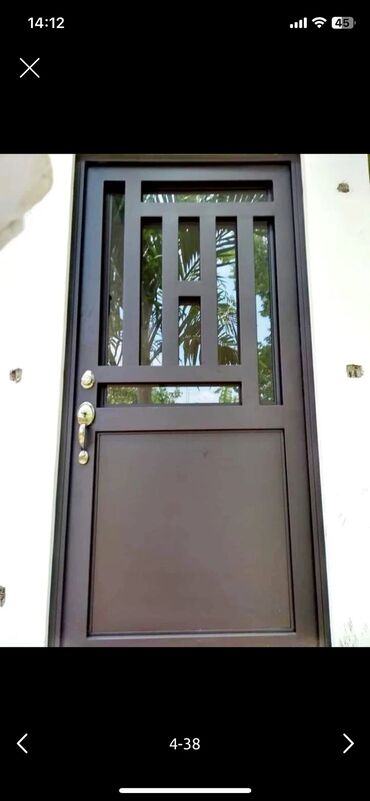 Giriş qapıları: Ofis üçün Yeni Giriş qapısı Zamok ilə, Pulsuz quraşdırma, Ünvandan götürmə, Pulsuz çatdırılma, Ödənişli çatdırılma — 10