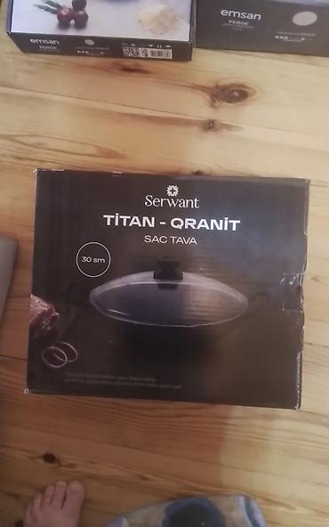 cuqun saç: Serwant Titan-Qranit Sac Tava — 30 sm - Material: titan — 1