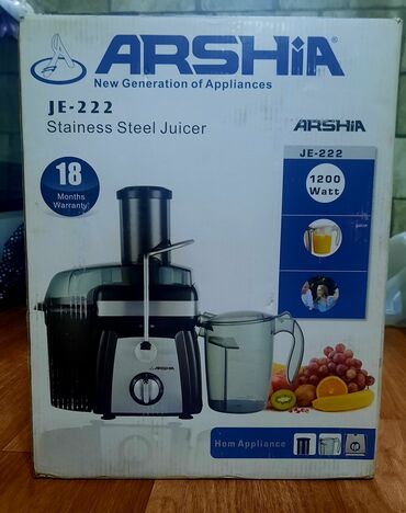 кухонный оборудование: Соковыжималка ARSHIA 1200watt 3500сом, чайник на газ и индукционных