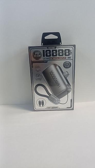 повер бенк: Power bank WEKOME WP-109 - Емкость: 10000 mAh - Быстрая зарядка: PD — 1