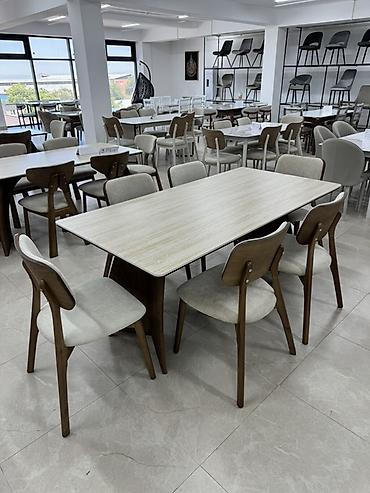 table study: Столовый комплект: прямоугольный обеденный стол 160/80 + 6 стульев - — 2